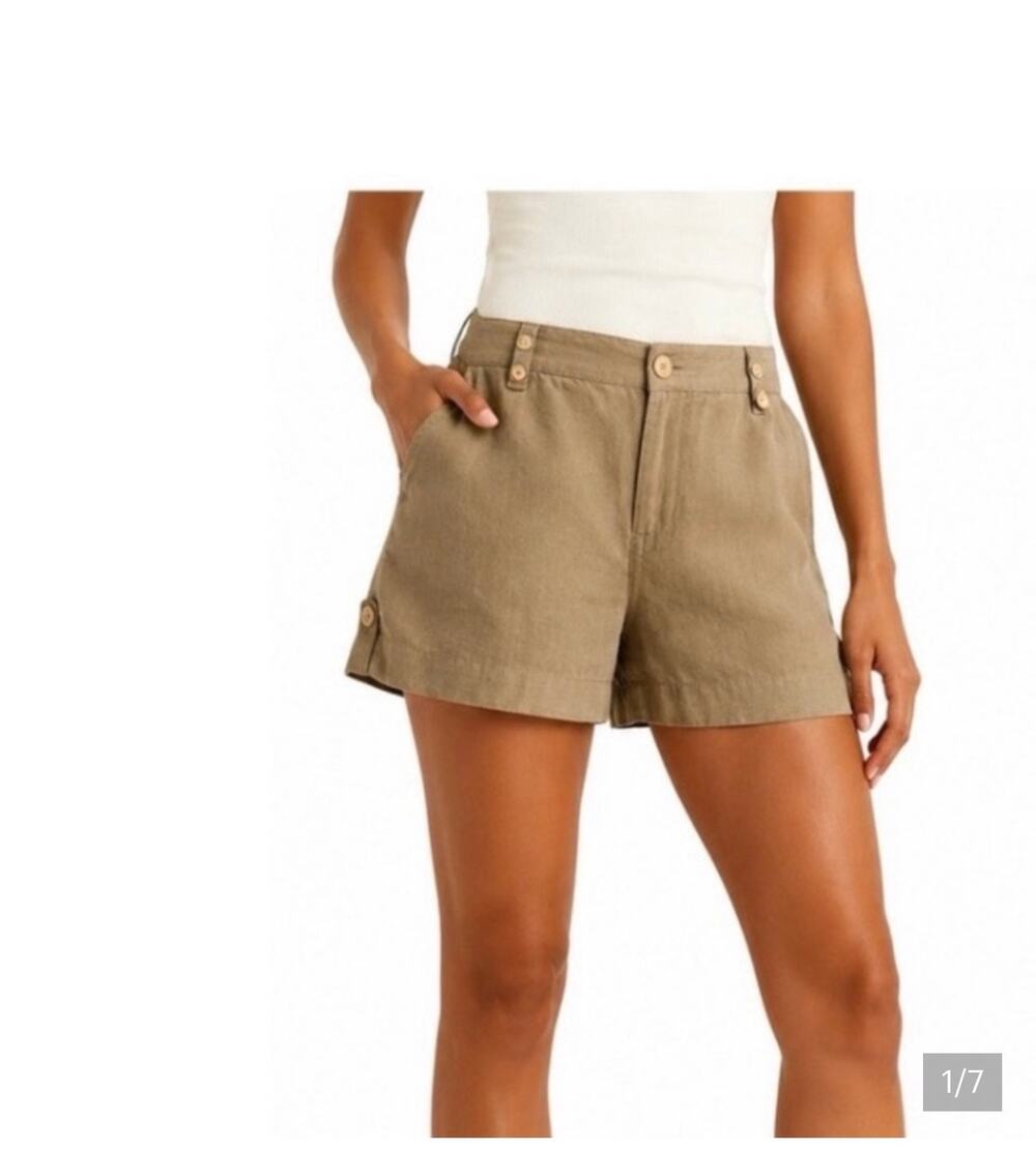 L'AGENCE Leo High-Rise Linen Short Size 29 NWOT